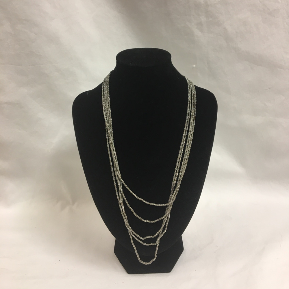 + Silver tone Multi Chain Necklace